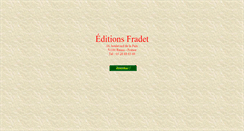 Desktop Screenshot of editionsfradet.com