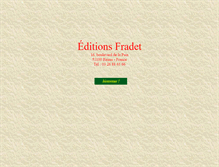 Tablet Screenshot of editionsfradet.com